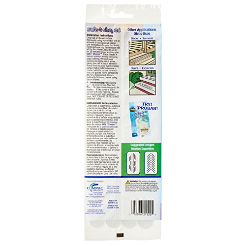 Compac Select Safe-T-Strips, Functional Bath Appliques For Tubs & Showers, Bath Stickers Non-Slip Keep Children, Elderly Safe From Slipping, 20 Count, Clear #TOP1