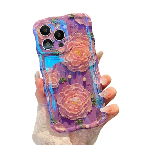 Coque iPhone 16 Pro Max anti-choc et antidérapante violette effet laser