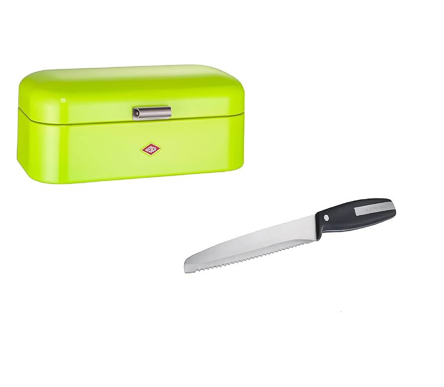 Wesco(ウェスコ) ブレッドビン キャニスター ミント Wesco Set of 1 Grandy bread bin in lime green made of high