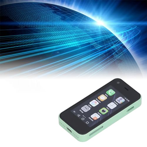 EBTOOLS Sudroid Mini Smartphone, World's Smallest Cell Phone, 2.5 Inch, Quad Core, 1GB 8GB, 5MP Dual SIM, HD Unlocked 3G Mobile Phone with Protective Shell (Matcha Green)