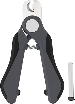 Swihauk Heavy Duty Dog Nail Clippers and Trimmers, Professional Pet Nail Clippers with Nail File for Dogs Cats Small Animal, Claw Clippers with Safety Guard to Prevent Over-Cutting, Gray