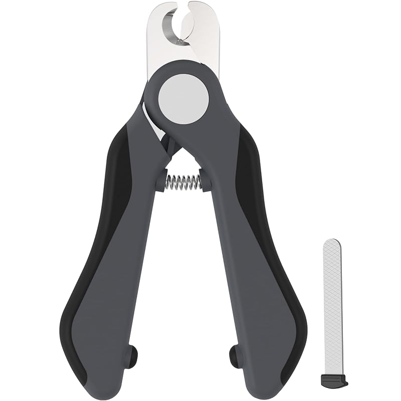 Cortador de Unhas para Cães, Gatos e Pequenos Animais com Lixa e Guia de Segurança Swihauk Gray