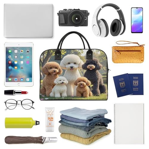 Maletín para portátil con diseño de perros Poodles miniatura 5