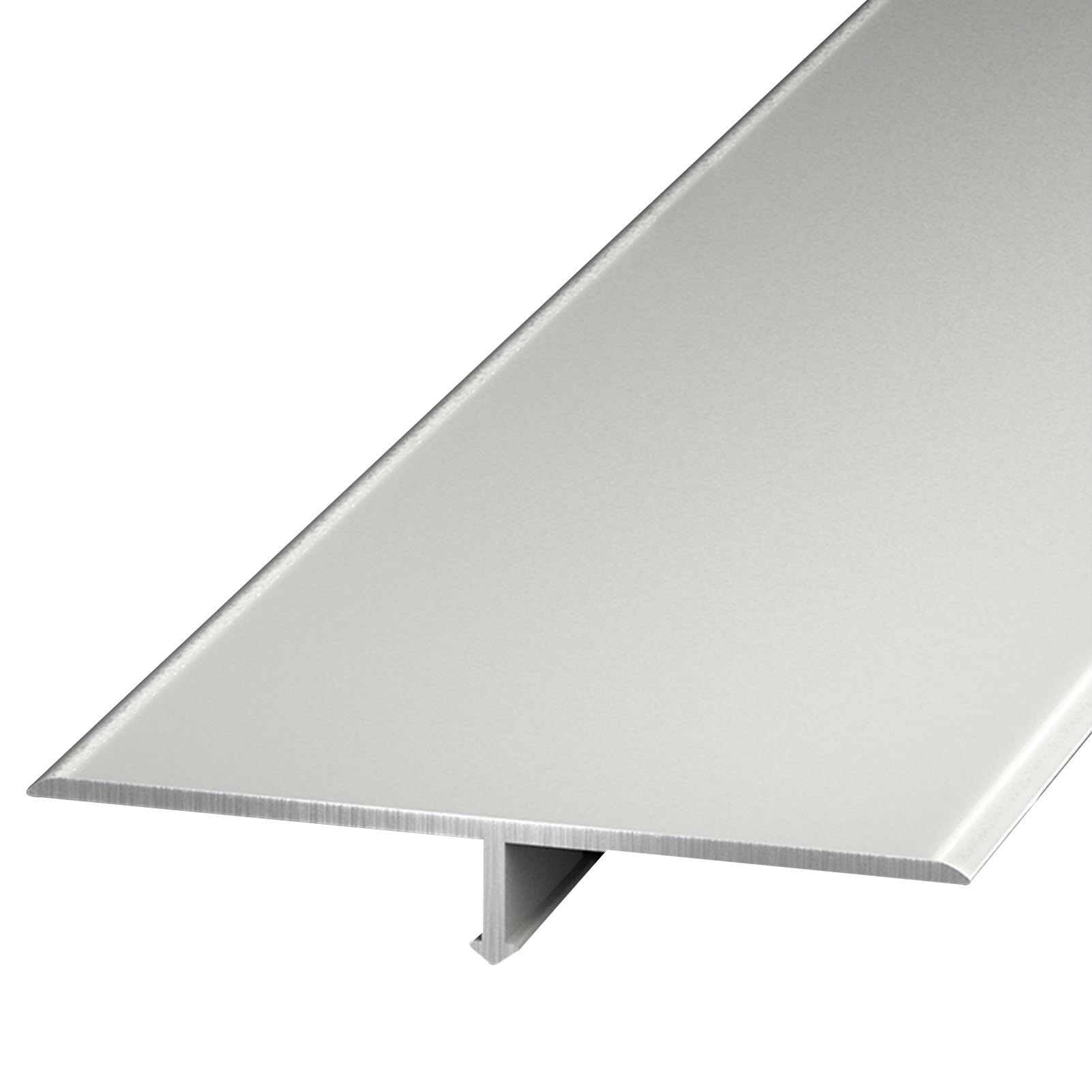 3Pcs Floor Transition Strip Threshold Strip, 35.4" Flat T Molding Divider Bar, Tile to Vinyl Edge Trim Strips, Metal Floor Joining Strips(White)