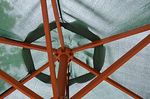 Samuel ALEXANDER 2.4m Wooden Parasol 38mm Shaft & Pulley - Green