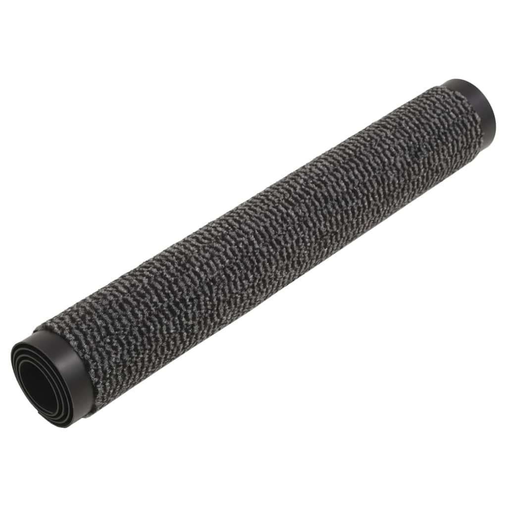 Zerbino 60 x 150 cm antracite in polipropilene tuffo con fondo in gomma antiscivolo robusto e resistente per ingresso, corridoio, terrazza coperta, balcone