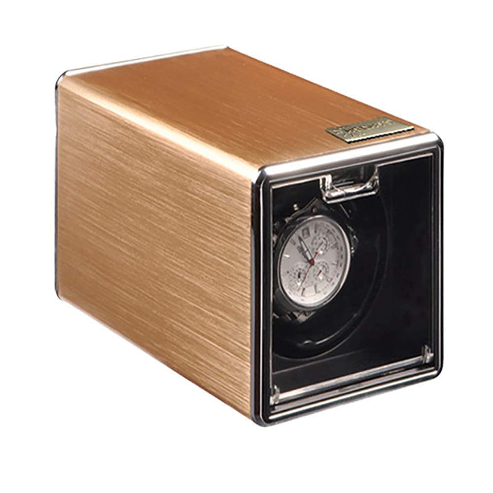 Enrollador de Reloj automático, Estuche enrollador automático de un Solo Reloj para 1 Reloj con Motor silencioso Caja de exhibición de Almacenamiento de Relojes giratorios (5) (3)