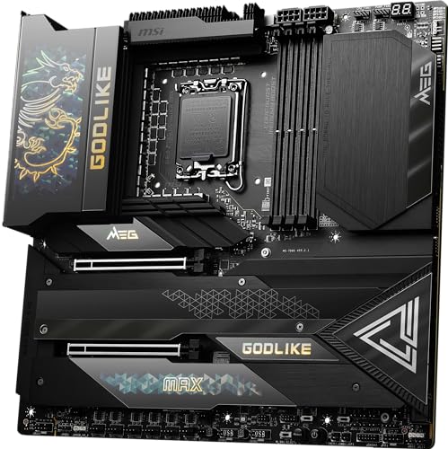 Image of MSI MEG Z790 GODLIKE MAX Gaming Motherboard (Supports 12th /13th /14th Gen Intel Processors, LGA 1700, DDR5, PCIe 5.0, M.2, 10Gbps LAN, USB 3.2 Gen2, Wi-Fi 7, Bluetooth 5.4, Thunderbolt, E-ATX)