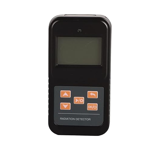 Geiger - Medidor digital portátil con función de alarma doble, memoria integrada para detección de radiación para mejoras del hogar (negro)