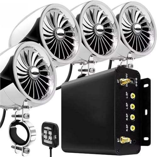 Parlantes para motocicleta con amplificador y control AUX
