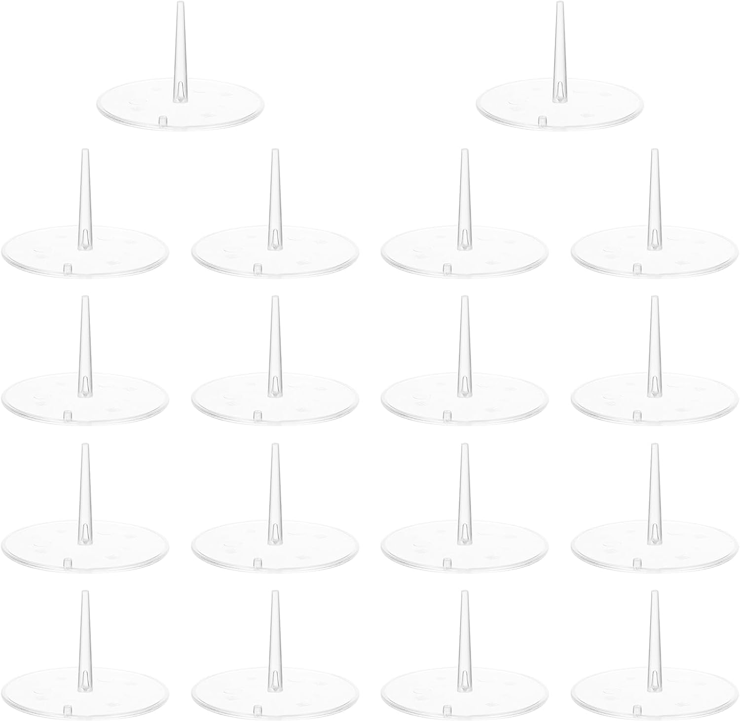 20Pcs Crochet Doll Stands,Doll Crystal Display Stand for Emotional Support Pickle Base,Action Figure Display Base,Suitable for Home Collection,Used to Support the Pin Pendant(Circular)