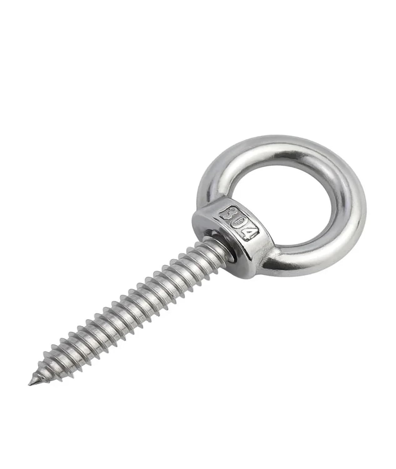 1pcs M4 M5 M6 M8M10M12 304 A2 Stainless Steel Self Tapping Eye Ring Nut Bolt Eye Lifting Hooks Sound Speaker Screws Self Tapping(M10x30mm)