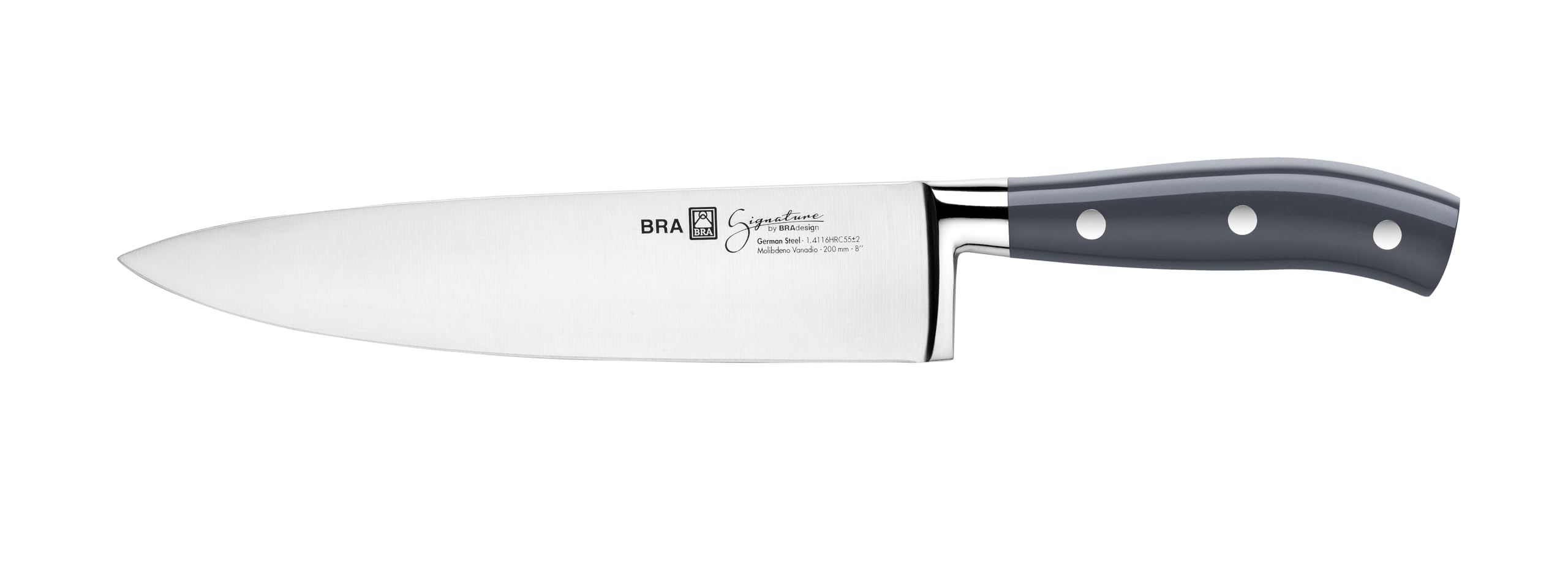 Couteau de chef 200 mm BRA Signature à lame ultra mince de 1.6 mm