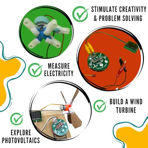 image for Lectrify Renewable Energy STEM Kit – DIY Solar Panel & Wind Turbine 
