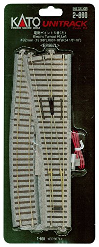 Kato Unitrack HO 2-860 aiguillage souple gauche 492 mm pour modélisme ferroviaire