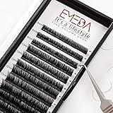 EMEDA Real Mink Eyelash Extensions Mink Lash Extension C Curl Mixed Tray 9-15mm Single Size Tray Soft Siberian Mink Individual Eye Lashes Strips Professional Set (C Curl 9-15mm)