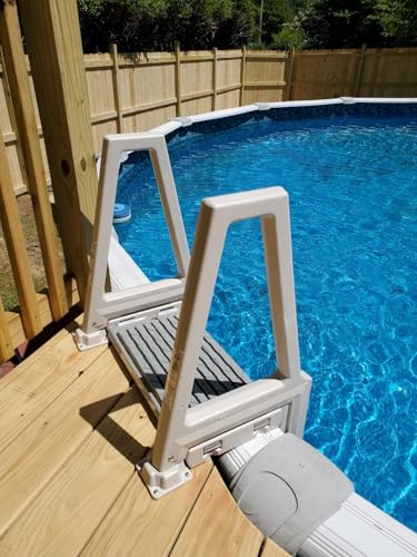 Confer Plastics 635-52X Sturdy Above Ground in-Pool Swimming Pool Ladder for Decks Adjustable from 46"-56" - Thumbnail 4
