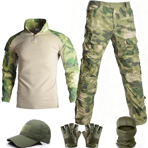 VPZenar Men's Tactical Uniform,Combat Shirt & Pants,FG Airsoft Clothes,M