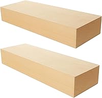 2 Pack Large 12x4x2 Inch Unfinished Basswood Carving Blocks - Soft Wood for Whittling, Crafts, DIY Projects & Christmas Gifts