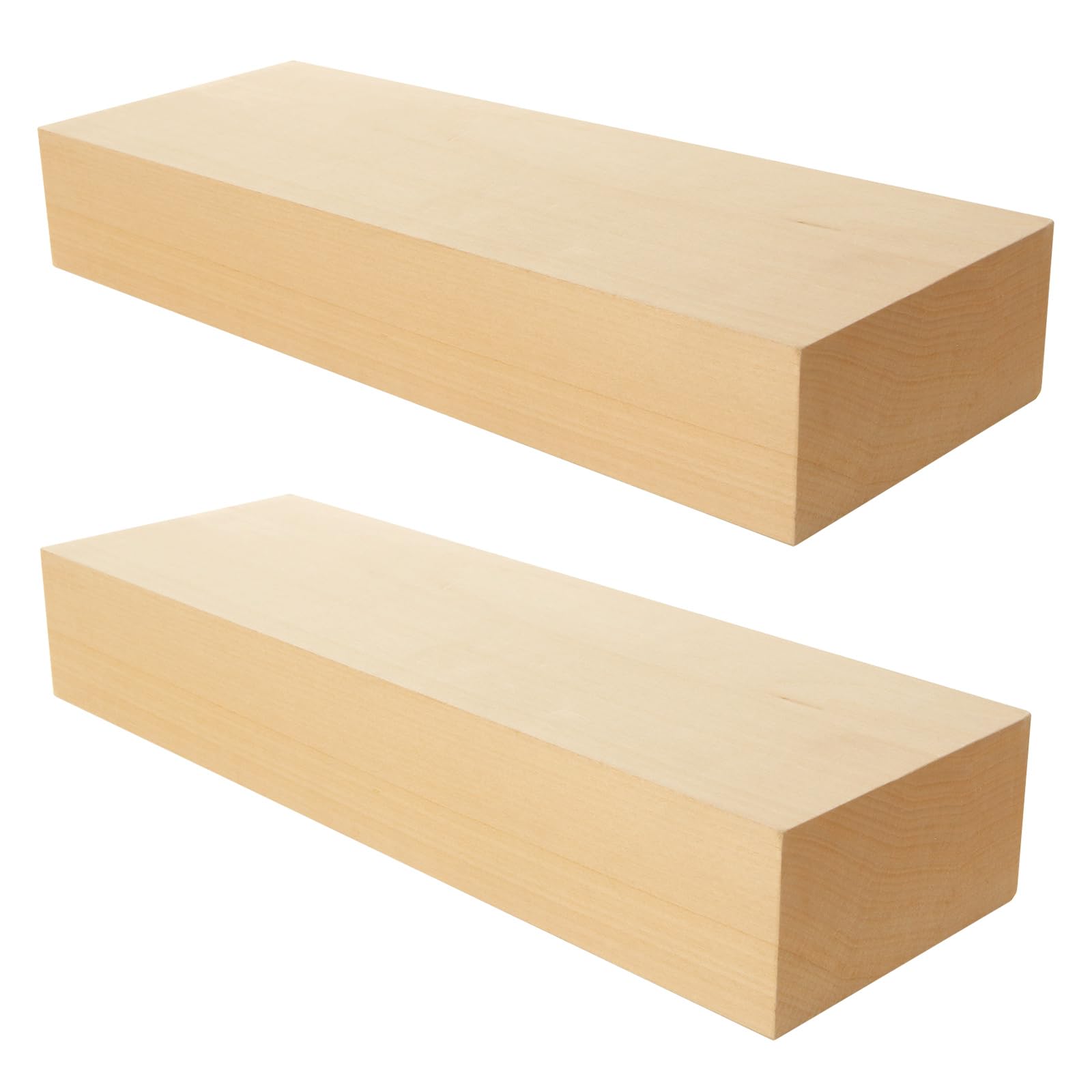 2 Pack Unfinished Basswood Carving Blocks, 12x4x2Inch Large Bass Wood Blocks for Wood Carving for Home, Crafts, Class, Arts, Christmas DIY Supplies