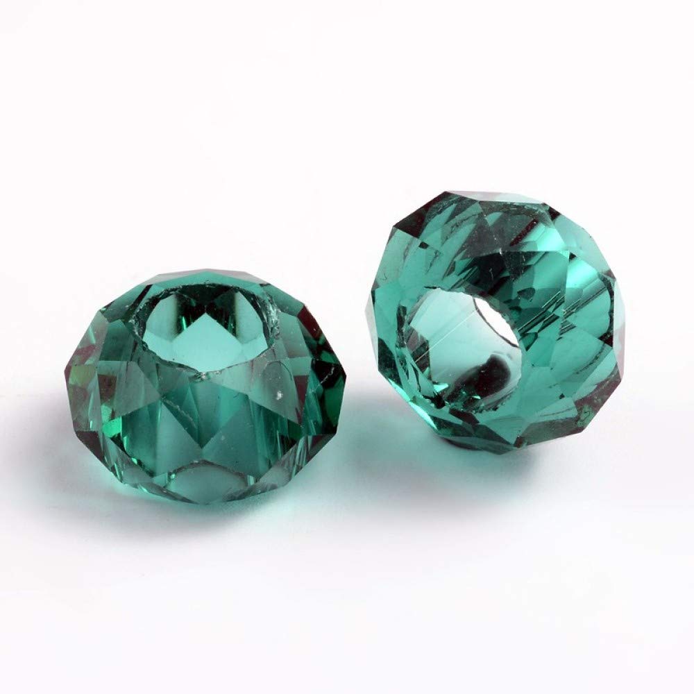 Beadthoven - 100 perline assortite in vetro a lume con foro grande