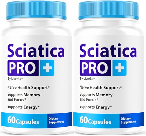 (2 Pack) Sciatica Pro Plus Capsules - Sciatica Pro+ Capsule Support Advanced Formula, SciaticaPro Plus Pills All Natural Vitamin Premium for Welness & Overall Health, 120 Capsules for 2 Months