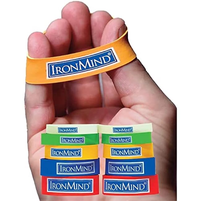 IronMind Two-Way Captains of Crush Grip Strengthener Set: CoC Point Five Gripper (c. 120 lb.) and Expand-Your-Hand Bands