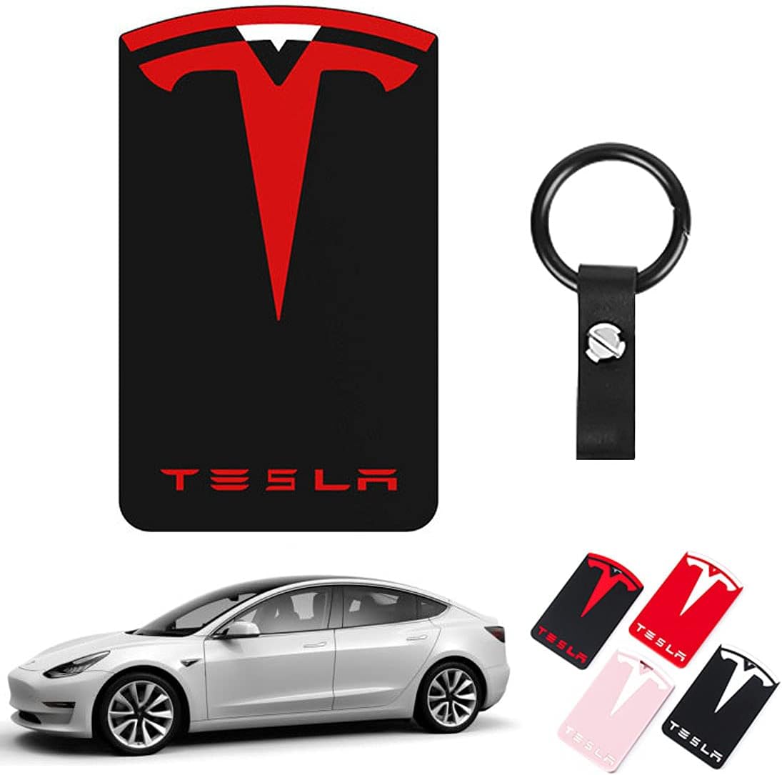 Silicone Car Key Card Holder Protector Cover with Key Chain For Tesla Model 3 Model Y