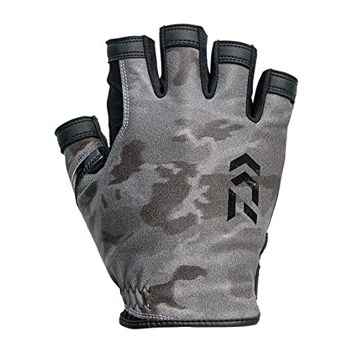 ダイワ(DAIWA) フィッシンググローブ ライトカモフラグローブ 5本カット ブラックカモ M DG-81009 釣り用