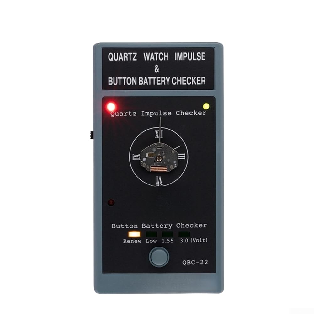 Quarz-Uhrentester 1,5 V 3 V für Batterie für Uhren-Reparatur, ABS-Gehäuseöffner, Werkzeug-Set