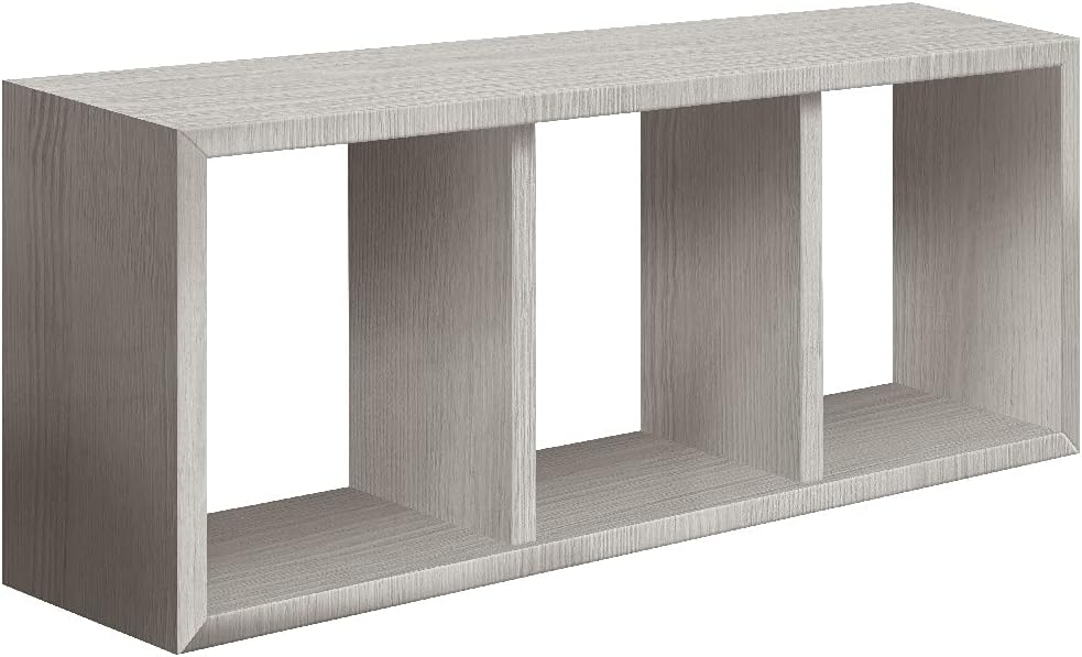 Homemania Tristano Wall Decoration Shelf - Living Room, Bedroom, Office - MDF, Grey Oak 70 x 30 x 15.5 cm