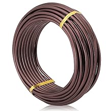 6mm X 10.5ft Bonsai Training Wire – Aluminum Floral Stems For Gardening (Brown)