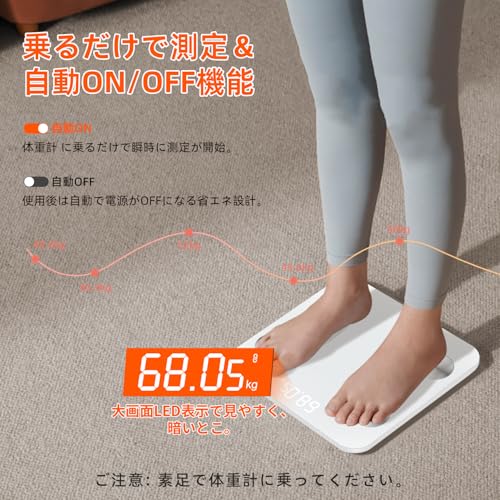 aopiata 体重計 体組成計 01white