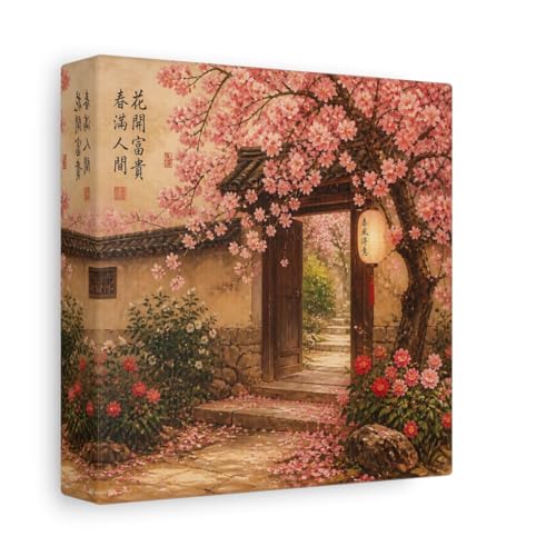 Toile jardin asiatique rose pour creer une ambiance zen dans votre chambre