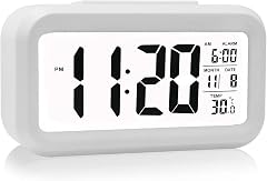 Alekiddy Digital Alarm Clock Alarm Clock Battery Operated Night Light Indoor Temperature Small Digital Clock with Funny Box