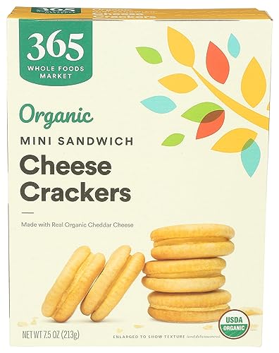 365 by Whole Foods Market, Organic Mini Cheese Sandwich Crackers, 7.5 Ounce