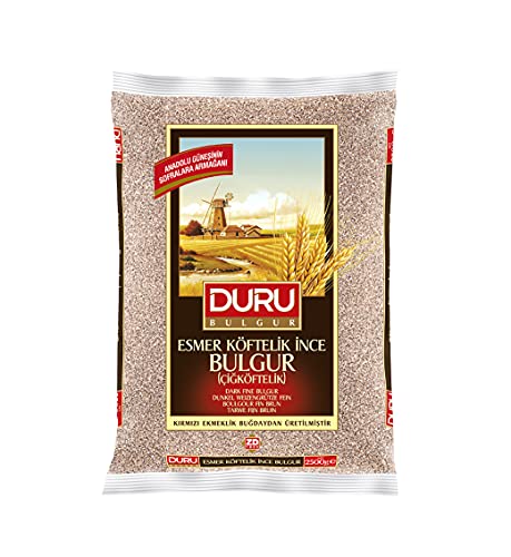 Duru Brown Fine Size 6 Bulgur, Wheat Berries, 88.2oz (2500g), 100% Natural and Certificated, High Fiber and Protein, Non-GMO, Great for Vegan Recipes, Better than Rice