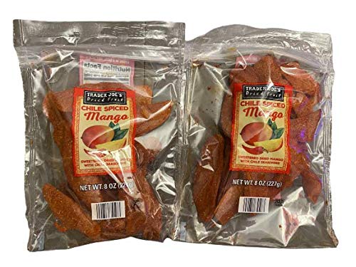 Trader Joe's Dried Chile Spiced Mango, 2 - 8 Oz Bags #TOP3