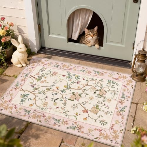 Jinchan Floraison Tapete Floral Interior 2x3 Pies miniatura 6