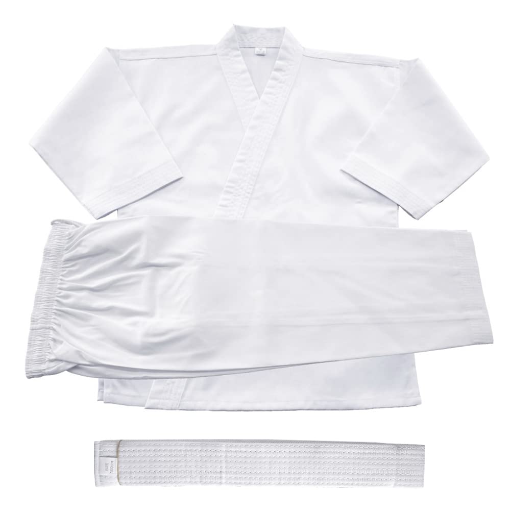 Uniform de Karaté Enfant Garçon à Manches Longues Tenue de Taekwondo Fille Ensemble d'Arts Martiaux Uniform Judo