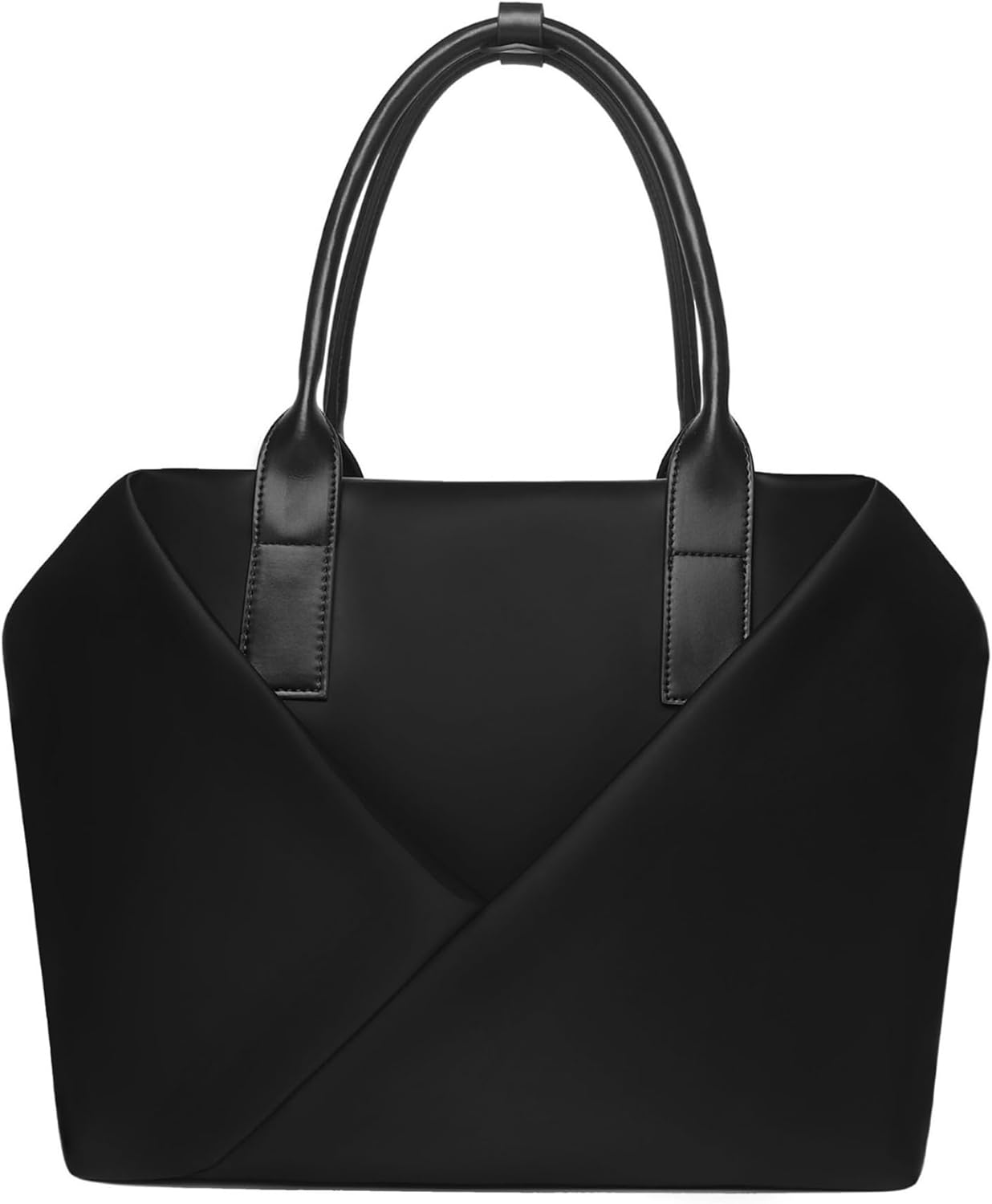 Lux & Nyx Large Origami Tote Bag for Women — 15" Laptop, Trolley Sleeve, Crossbody Strap, Water-Resistant Premium Nylon