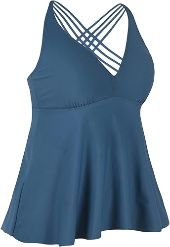 Miniatura 2 de Firpearl - Traje de bajo tankini con espalda cruzada, para mujer.