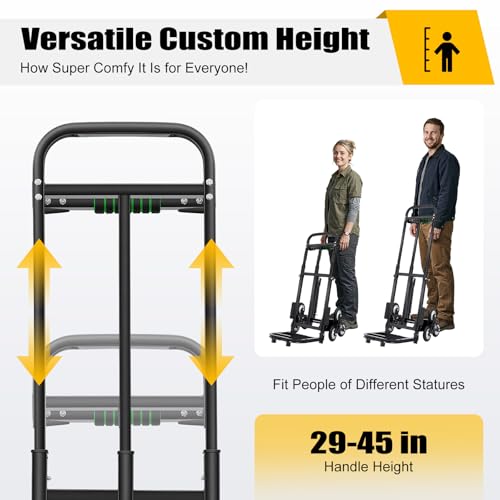 Carretilla escalera portátil con 6+2 ruedas y carga 460 lbs miniatura 6