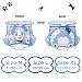 LittleForBig 5500-5800 ml Verstellbare Klettverschluss Erwachsenen Bedruckte Rückenwindel aus Stoff 10 Stücke - Little Blue BabyFur (XL)