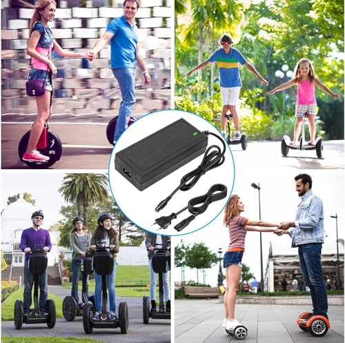 Ladegeräte für Scooter,E Scooter Ladegerät,42V 2A Hoverboard Ladekabel,Ladegerät Hoverboard, für Hoverboard,Akku Lithium Batterie,Elektroroller,Ladekabel Für Hoverboard