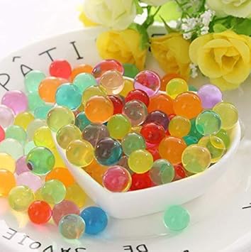 Colorful Crystal Soil Jelly Water Beads with Animal Pack of 20PCs Jelly Water Beads for Kids, Decoration Water Ball Beads Multi-Color Jelly Ball for Plants
