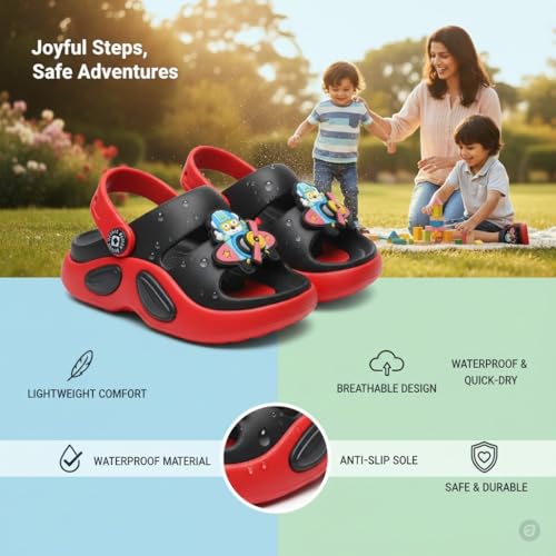 Image of GLJ Unisex Kids Comfort Sandal for Kid Boy & Girl, Age 1-5 Years, 1150