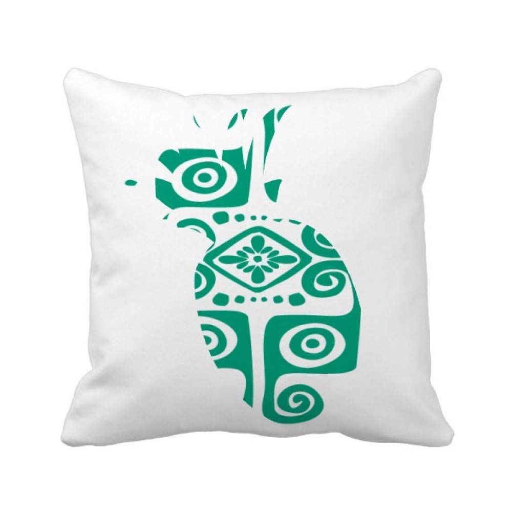 Housse de coussin motif poisson et ananas vert pour terrasse