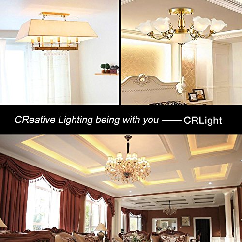 Crlight Dimmable Led Candelabra Bulb 70W Equivalent 700Lm, 6 Led Filaments Real 6W Led Chandelier Light Bulbs, 3000K Soft White, E12 Base, B10 Candle Clear Glass Decorative Bulb, Pack Of 4 #TOP5