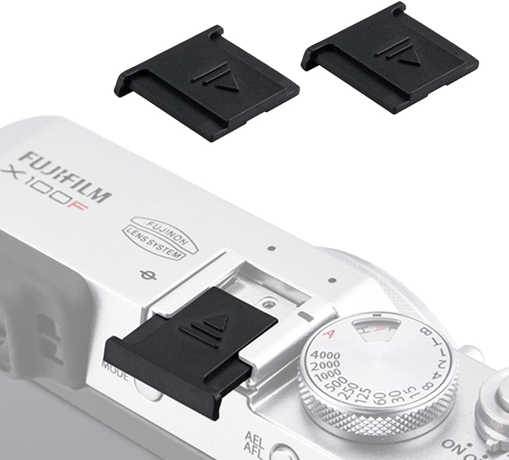 JJC 2 PCS Camera Hot Shoe Cover Cap Protector for Fujifilm Fuji X-M5 X-T5 X-T4 X-T3 X-T50 X-T30 II X100VI X100V X100 X-PRO3 X-PRO2 X-S20 X-S10 X-E4 X-E3 X-T200 X-T100 GFX100 II GFX100SII-Black